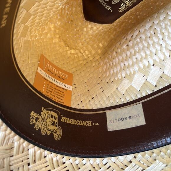 Vintage Resistol cowboy hat Snake River Trail straw deadstock new NWT main image 6